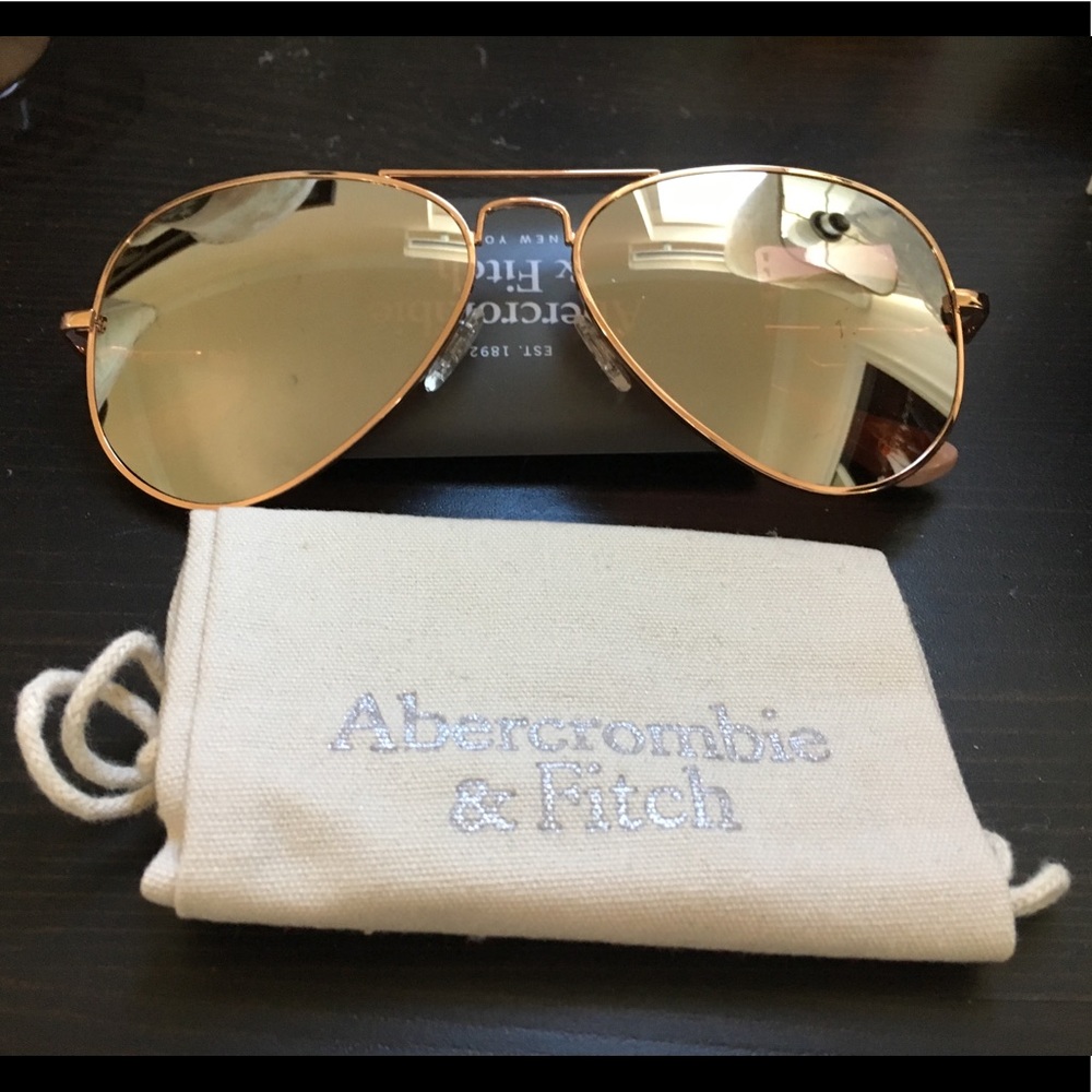Abercrombie & Fitch rose gold sunglasses NWT